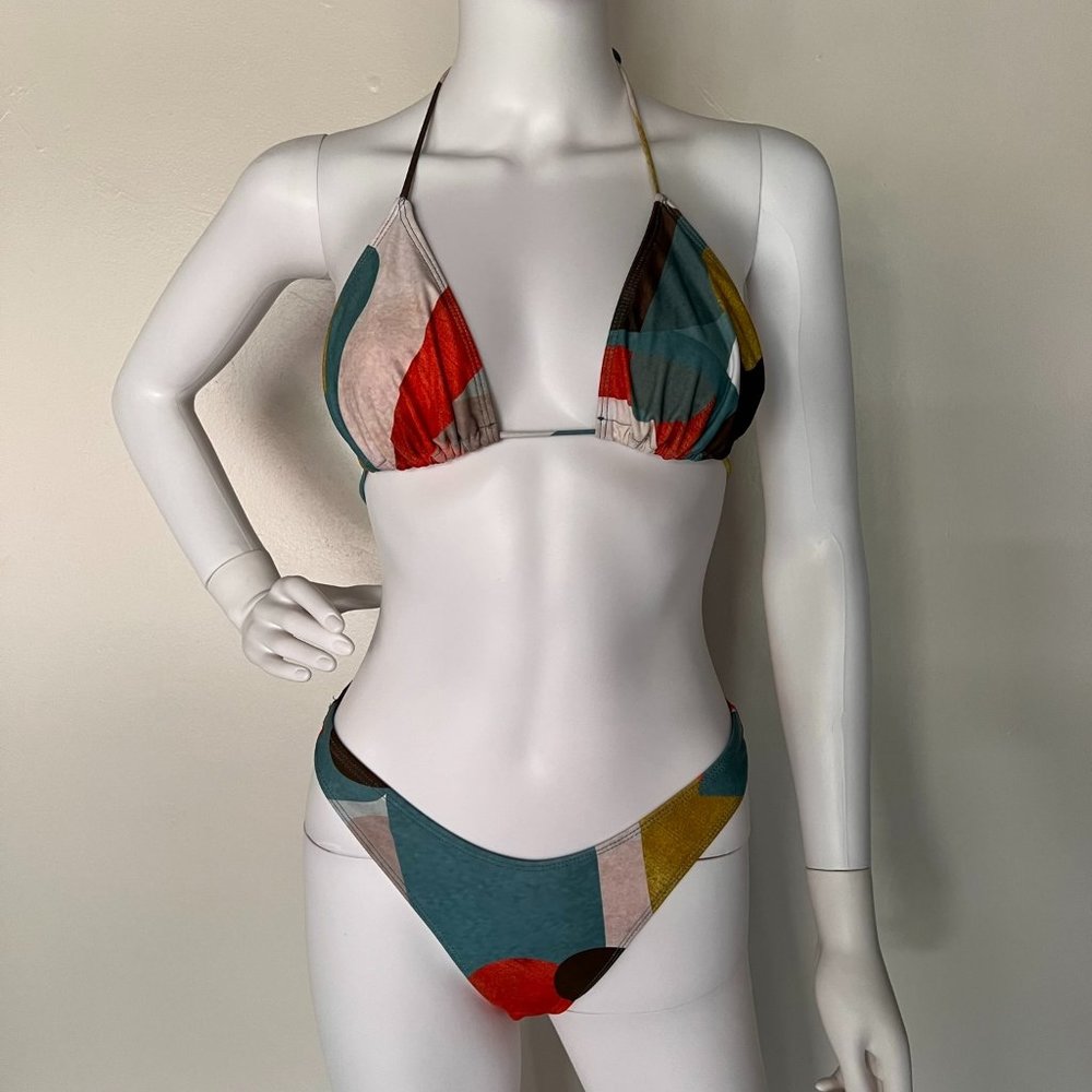 two piece abstract bikini